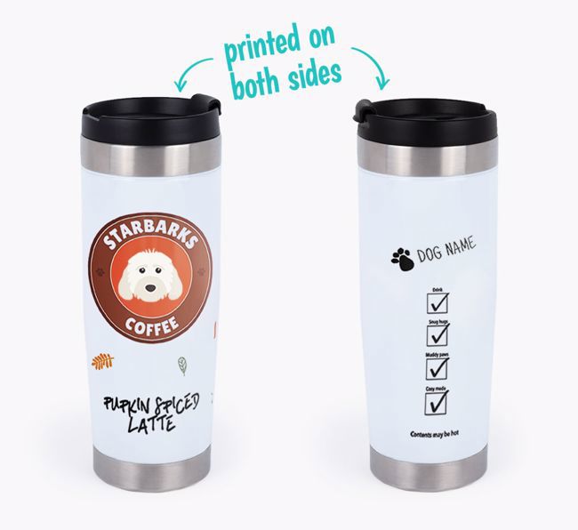 'Starbarks Pupkin Spiced Latte' - Personalized {breedShortName} Travel Mug